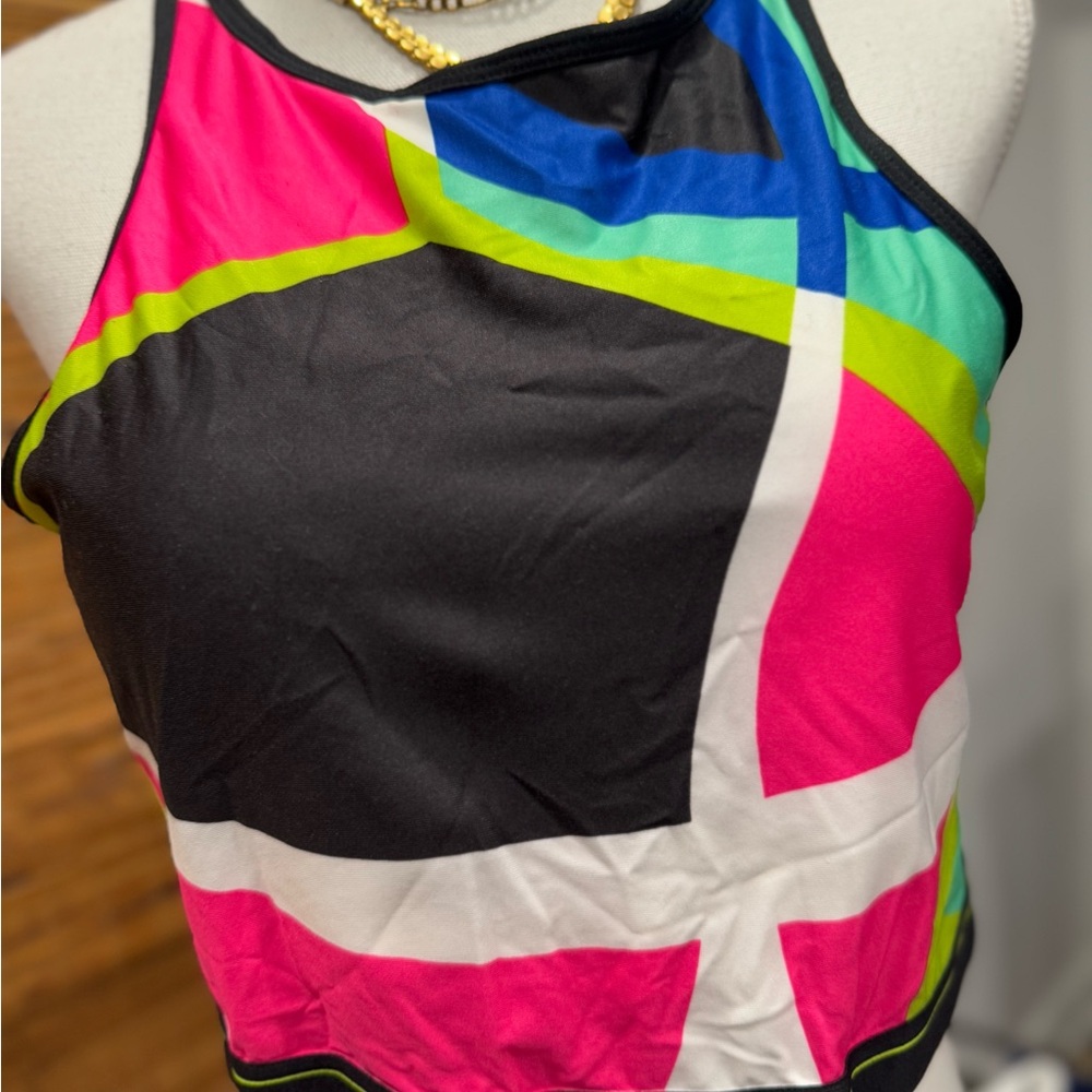 Colorful Geometric Halter Top - Picture 1 of 4